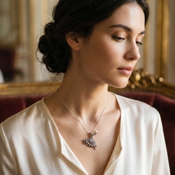 GL zilveren broche ballerina Swarovski kristallen en crystal parel naar van Cleef van Arpels