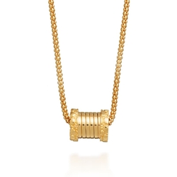 Giovanni Raspini verguld zilveren collier croco Tubogas