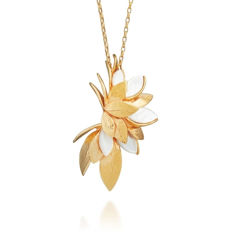 Giovanni Raspini verguld zilveren hanger Gold Skin