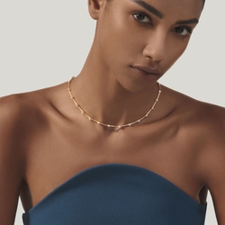 Giovanni Raspini verguld zilveren collier Satellite