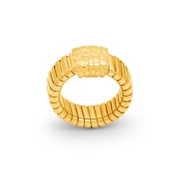 Giovanni Raspini vergulde ring Tubogas Croco