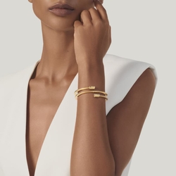 Giovanni Raspini verguld zilveren armband Tubogas small double