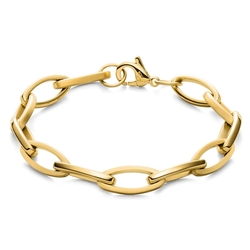 BOCCIA Titanium vergulde armband grote schakels