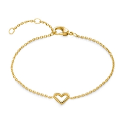 BOCCIA Titanium vergulde armband hartje