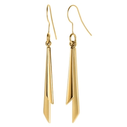 BOCCIA Titanium vergulde lange oorhangers 0565-03