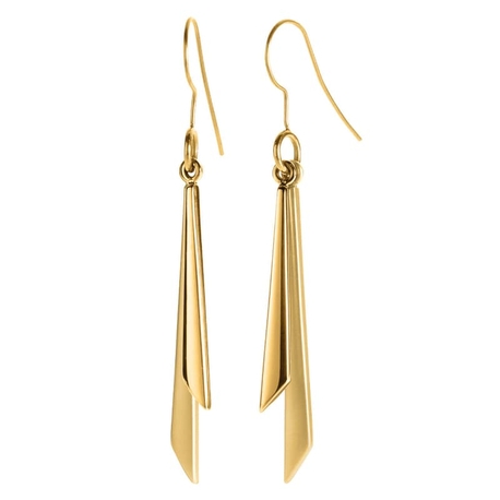 BOCCIA Titanium vergulde lange oorhangers 0565-03