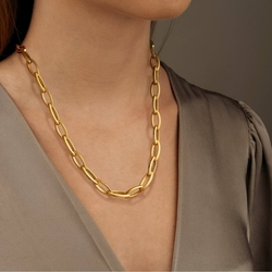 BOCCIA Titanium vergulde ketting grote schakels