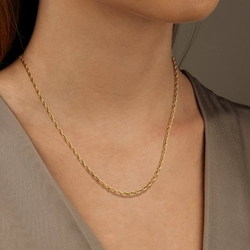 BOCCIA Titanium vergulde ketting koord 42-45-50 cm