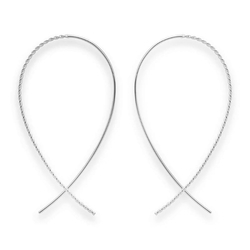 Bastian Inverun doortrek oorbellen glanzend/ gedraaid