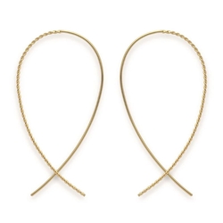 Bastian Inverun doortrek oorbellen verguld