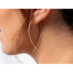 Bastian Inverun doortrek oorbellen glanzend/ gedraaid