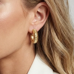 Sif Jakobs verguld zilveren steekcreolen Riva E2755-YG