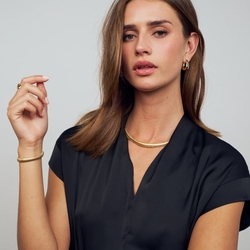 Sif Jakobs verguld zilveren collier Riva tubogas