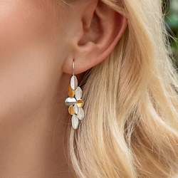 Bastian Inverun bicolor zilveren oorhangers Glittertind