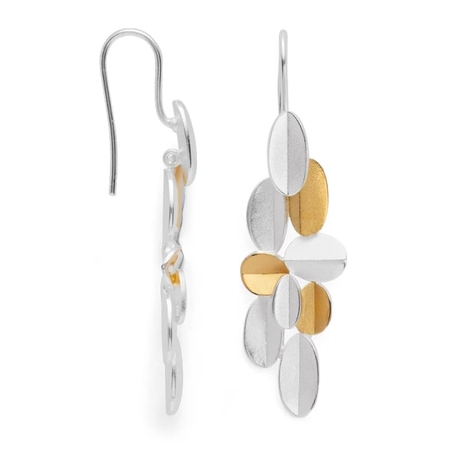 Bastian Inverun bicolor zilveren oorhangers Glittertind