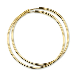 14krt gouden oorringen 2,5 mm 37 mm