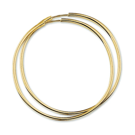 14krt gouden oorringen 2,5 mm 37 mm