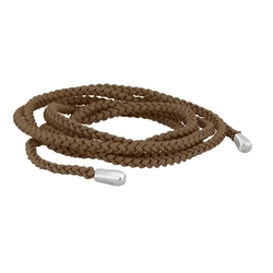 Heide Heinzendorff bruin gevlochten koord collier 100 cm