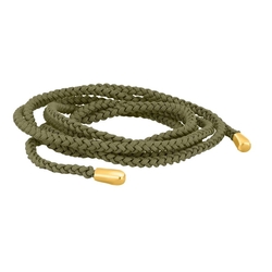 Heide Heinzendorff donker groen gevlochten koord collier 100 cm