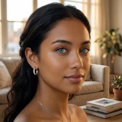 Zilveren creolen gold met zirkonia