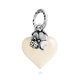 Giovanni Raspini zilveren bedel hart creme lieveheersbeestje