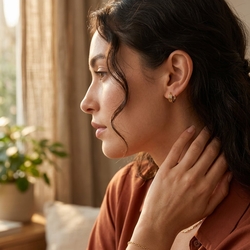Verguld zilveren creolen waaier met 3 banen