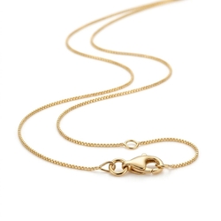 Geelgouden 14 krt ketting Ventiaanse schakel 45 cm fijn basiscollier