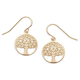 Elements Gold 9 krt oorhangers levensboom