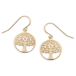 Elements Gold 9 krt oorhangers levensboom