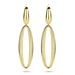 14krt gouden oorhangers ovaal