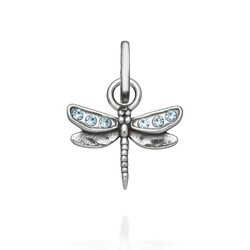 Giovanni Raspini zilveren mini bedel libelle sky blue