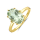 14krt gouden ring met groen amethist
