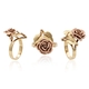 Vintage 14krt gouden ring Wiener rose 4 gr.