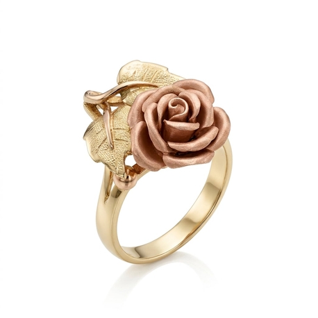 Vintage 14krt gouden ring Wiener rose 4 gr.