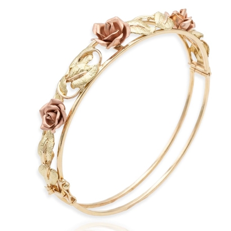 Vintage 14 krt gouden armband Wiener rozen de armband weegt 16,2 gram.