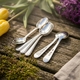 Vintage 6 zilveren theelepels met parelrand Gbroeders Huisman Schoonhoven 1973