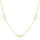 ZINZI Gold 14k gouden ketting hartjes ZGC504