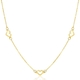 ZINZI Gold 14k gouden ketting hartjes ZGC504