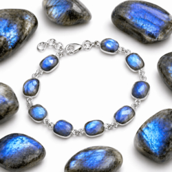 Zilveren armband met labradoriet