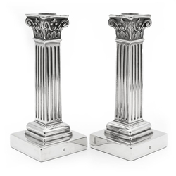 Stel zilveren kandelaars van kempen anno 1905/1919