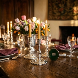 4 zilveren kandelaars van kempen anno 1901