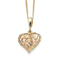 Elements 9 krt harthanger puffy gevlochten