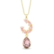 Spark vergulde Gamberi hanger Vintage rose