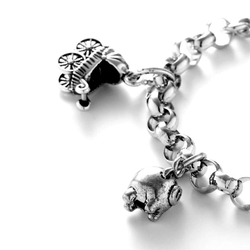 Giovanni Raspini zilveren bedel kinderwagen