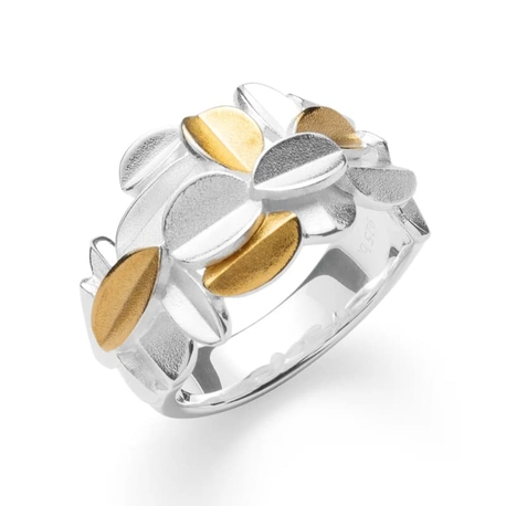 Bastian Inverun bicolor zilveren ring Glittertind