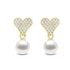 Spark verguld zilveren oorbellen Tender white pearl