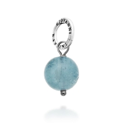 Giovanni Raspini zilveren bedel aquamarijn