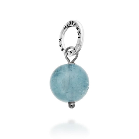 Giovanni Raspini zilveren bedel aquamarijn