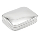 Rechthoek zilveren doosje glad 5,5 x 3 ,5cm