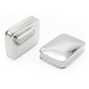 Rechthoek zilveren doosje glad 5,5 x 3 ,5cm